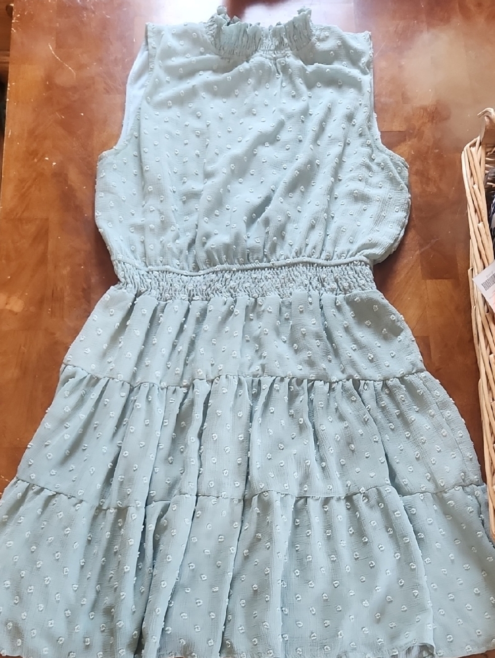 Sweet Wanderer Sage Green Sleeveless Tiered Dress
